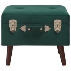 Tabourets de rangement lot de 3 Vert Velours 551239551239