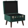 Tabourets de rangement lot de 3 Vert Velours 551239551239