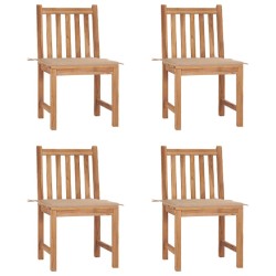 Chaises de jardin lot de 4 avec coussins Bois de teck massif 551266551266