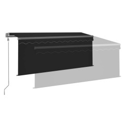 Auvent rétractable automatique avec store 3x2,5 m Anthracite   551272551272