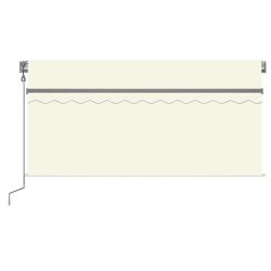 Auvent rétractable automatique avec store 3x2,5 m Crème   551273551273