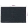 Tapis de porte gris foncé 50x80 cm fibre de coco touffeté 551278551278