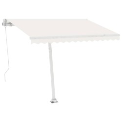 Auvent manuel rétractable avec LED 300x250 cm Crème 551289551289