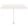 Auvent manuel rétractable avec LED 300x250 cm Crème 551289551289