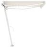 Auvent manuel rétractable avec LED 300x250 cm Crème 551289551289