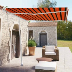 Auvent automatique sur pied 300x250 cm Orange/marron 551299551299