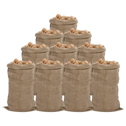 Sacs en jute 10 pièces 65x135 cm 100 % jute 340 g/m² 551300551300