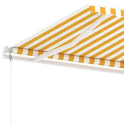 Auvent automatique sur pied 300x250 cm Jaune/Blanc 551310551310