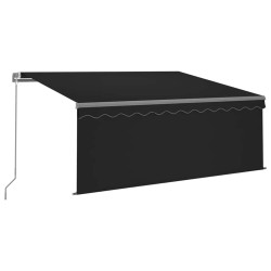 Auvent rétractable manuel avec store 3,5x2,5 m Anthracite 551312551312