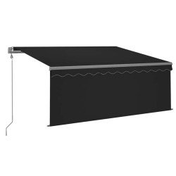 Auvent rétractable automatique avec store 3,5x2,5 m Anthracite 551316551316