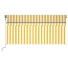 Auvent rétractable automatique avec store 3,5x2,5 m Jaune blanc 551317551317