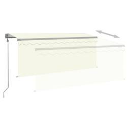 Auvent rétractable automatique avec store 3,5x2,5 m Crème 551318551318