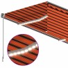 Auvent rétractable manuel store LED 3,5x2,5 m Orange et marron 551321551321