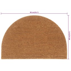 Tapis de porte naturel demi-rond 60x90cm fibre de coco touffeté 551323551323