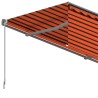 Auvent rétractable manuel avec store 3,5x2,5 m Orange et marron 551324551324