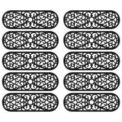 Marches d'escalier 10 pcs 25x75 cm caoutchouc 551326551326