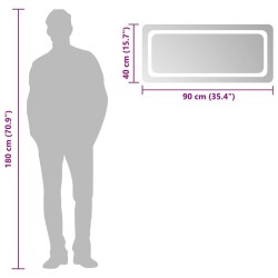 Miroir de salle de bain à LED 90x40 cm 551327551327