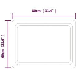 Miroir de salle de bain à LED 80x60 cm 551328551328