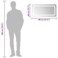 Miroir de salle de bain à LED 80x40 cm 551330551330