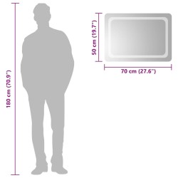 Miroir de salle de bain à LED 70x50 cm 551331551331