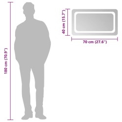 Miroir de salle de bain à LED 70x40 cm 551332551332