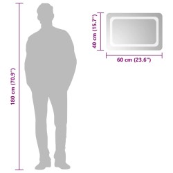 Miroir de salle de bain à LED 60x40 cm 551333551333