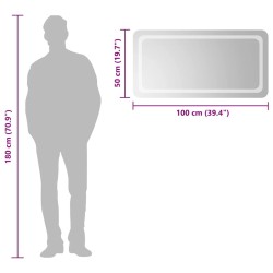 Miroir de salle de bain à LED 100x50 cm 551337551337