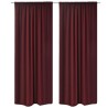 Rideau occultant 2 pcs à double couche 140 x 245 cm Bordeaux  551348551348
