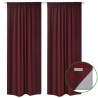Rideau occultant 2 pcs à double couche 140 x 245 cm Bordeaux  551348551348