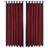 2 pcs Rideau à Passant Micro Satin Bordeaux 140 x 175 cm 551350551350