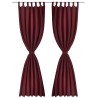 2 pcs Rideau à Passant Micro Satin Bordeaux 140 x 175 cm 551350551350