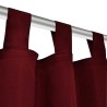 2 pcs Rideau à Passant Micro Satin Bordeaux 140 x 175 cm 551350551350