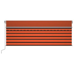Auvent automatique rétractable avec store 4x3m Orange et marron   551356551356