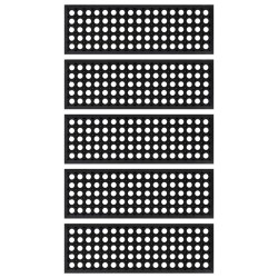 Marches d'escalier 5 pcs 25x75 cm caoutchouc 551357551357