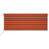 Auvent manuel rétractable et store LED 4,5x3 m Orange et marron 551358551358