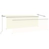 Auvent manuel rétractable avec store et LED 4x3m Crème 551361551361