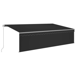 Auvent rétractable manuel avec store 5x3 m Anthracite 551369551369