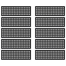 Marches d'escalier 10 pcs 25x75 cm caoutchouc 551370551370
