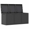 Boîte de rangement de jardin 270 L Noir PP Rotin 551380551380