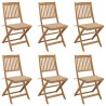 Chaises pliables de jardin lot de 6 avec coussins Bois d'acacia 551382551382