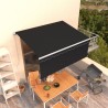 Auvent manuel rétractable avec store 3x2,5 m Anthracite 551406551406