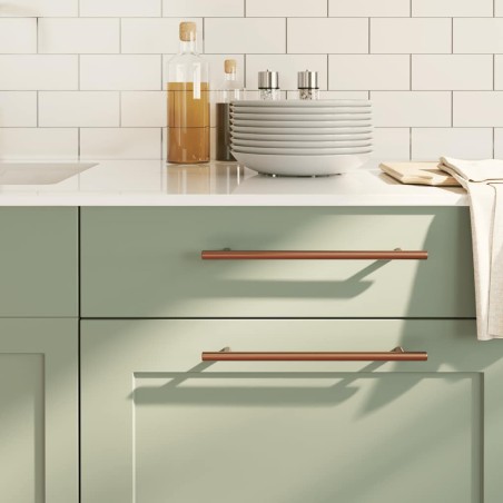 Poignées d'armoire 5 pcs bronze 224 mm acier inoxydable 551407551407