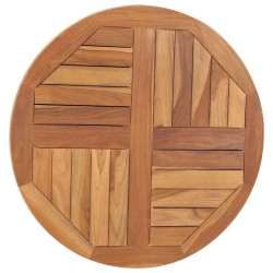Dessus de table Bois de teck solide Rond 2,5 cm 70 cm 551408551408