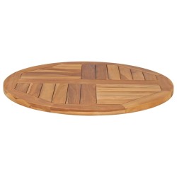 Dessus de table Bois de teck solide Rond 2,5 cm 70 cm 551408551408