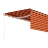 Auvent manuel rétractable avec store 4,5x3 m Orange et marron 551421551421