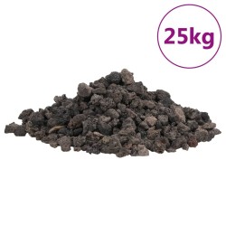 Roches volcaniques 25 kg noir 1-2 cm 551425551425