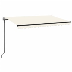 Auvent rétractable automatique 450x300 cm Crème 551434551434