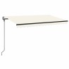 Auvent rétractable automatique 450x300 cm Crème 551434551434