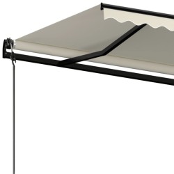 Auvent rétractable automatique 450x300 cm Crème 551434551434
