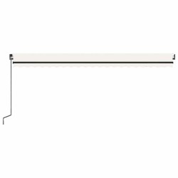 Auvent manuel rétractable avec LED 500x300 cm Crème 551438551438